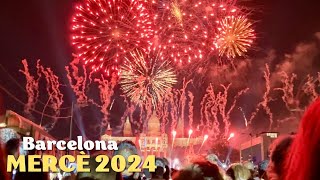 Piromusical de La Mercè 2024 in Barcelona with Rosalía Selected Songs [upl. by Anuait]