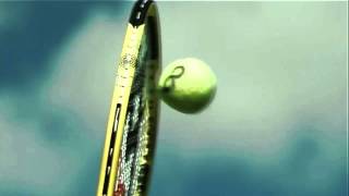 142mph Serve  Racquet hits the ball 6000fps Super slow motion from Olympus IMS [upl. by Warder]