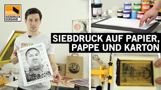 Anleitung Siebdruck auf Papier Pappe u Versandkarton [upl. by Giraldo]