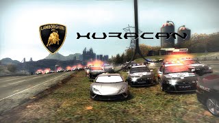 lamborghini huracan vs 100 cops  need for speed most wanted [upl. by Danni]