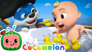 5 Little Ducks Bath Time  NEW 🛁 CoComelon Animal Time  Animals for Kids [upl. by Niattirb]