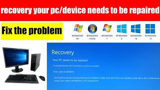 recovery your pcdevice needs to be repaired  fix your pcdevice needs to be repaired [upl. by Bevash]