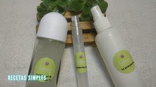 Desodorante de alumbre aerosol y roll on  Recetas Simples Cosmetica natural [upl. by Vannie604]