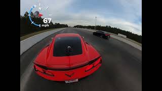 2016 C7 corvette Z51 vs Charger scatpack  racing out of the sunset [upl. by Heywood]