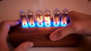 Nixie clock in14 часы на газоразрядных индикаторах [upl. by Htyderem]