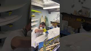 Surfboard repair How to glass a channel bottom split and crease surfboard repair [upl. by Taveda830]