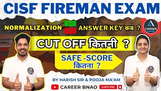 Cisf Fireman Cut Off 2023  Cisf Fireman Answer Key 2023  Cisf Fireman Analysis  Career Bnao [upl. by Hoebart758]