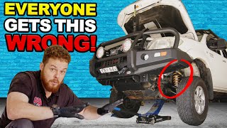 EXPERT DIY LIFT KIT INSTALL SECRETS How to fit a 2in suspension kit at home on your 4WD [upl. by Shulamith]