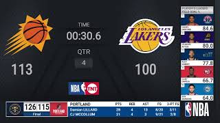 Suns  Lakers  NBA Playoffs on TNT Live Scoreboard [upl. by Erlinna251]