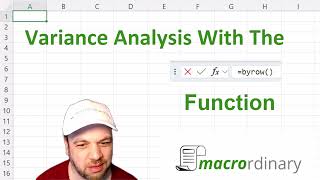 Variance Analysis with the BYROW Function [upl. by Assirol]