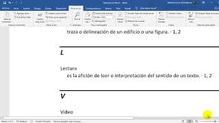 Como hacer un Glosario en Word [upl. by Bert242]