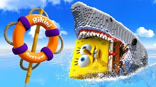 Shark EATS SpongeBob Squarepants  Teardown Mods Gameplay [upl. by Fulbright270]