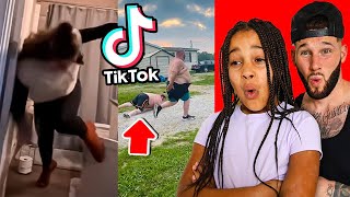 Cali Reacts to Funny Tik Toks with Dad [upl. by Cilka]