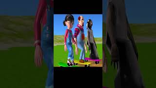 Scary Teacher 3D Nick and Tani Join Take Care of Tree vs Water Syringe and SkateBoard Challenge [upl. by Esmaria158]