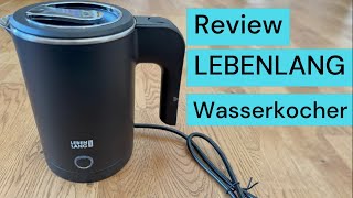 Wasserkocher im Review LEBENLANG kompakt 500ml Edelstahl für Reisen [upl. by Htebazila]