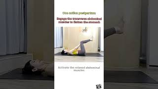 Postpartum rectus abdominis separation a movement lying to restore rectus abdominis [upl. by Eidlog169]