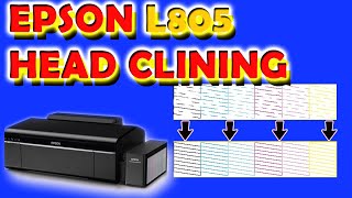 How to do Head Cleaning in Epson L805 Color Printer Fix Poor Printing [upl. by Ibok817]