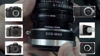 Canon FD EF on a GH4 BMPCC BMCC MFT adaptor [upl. by Eceryt]