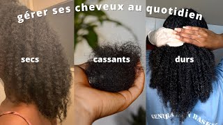 GERER SES CHEVEUX CREPUS AU QUOTIDIEN cheveux crépus secs durs cassant [upl. by Roots]