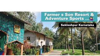 Farmers Son Resort Sakleshpur Camping amp Adventure sports ⚽️🏏🏸  one day Trip 💁🏻‍♀️ [upl. by Darbie]