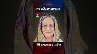 হাসিনাকে গ্রেপ্তারে ইন্টারপোলে রেড নোটিশ জারি করতে আইজিপিকে চিঠি sheikhhasina redalert [upl. by Fries]