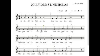 Jolly Old St Nickolas Clarinet [upl. by Lebatsirhc]