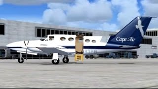 VATSIM St Louis Departure with ATC  Cape Air Cessna 414 FSX [upl. by Annovahs196]