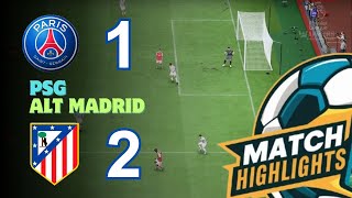 PSG vs Atl Madrid  UEFA Champions League 202425  Match Highlight  Simulation [upl. by Eelyak]