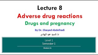 Lecture 8  Adverse Drug Reactions  Dr Elsayed Abdelhadi  2023  2024 [upl. by Nosoj]