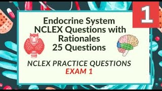 Endocrine Questions and Answers 25 Endocrine System Nursing Exam Questions Test 1 [upl. by Alrad6]