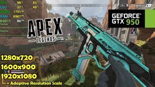 GTX 950  Apex Legends  1080p 900p amp 720p [upl. by Ravel]