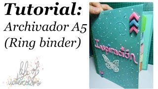 tutorial archivador A5 ring binder [upl. by Netloc958]