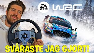 KÖR RALLY I SVERIGE MED RATT amp PEDALER HELT NYA EA SPORTS WRC [upl. by Dora]