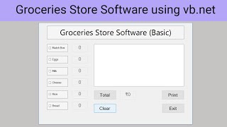 Groceries Store Software  vbnet [upl. by Ynnos]