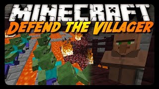 Minecraft DEFEND THE VILLAGER Downloadable MiniGame [upl. by Euginimod423]