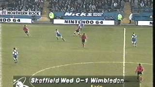 Sheffield Wednesday vs Wimbledon March 9th 1997 FA Cup Quarter Final Entire 2nd half [upl. by Drugge724]