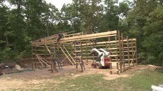 Lone Oak Buildings  Constructing a Pole Barn [upl. by Piane]