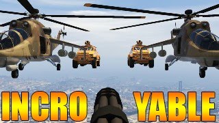 MITRAILLEUSE vs HELICOPTERE  GTA 5 ONLINE [upl. by Atinaw924]