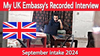 UK Embassy recorded interview  uk interview questions and answers  uk Biometric Process [upl. by Tohcnarf219]