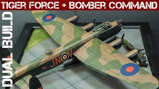 Airfix Lancaster double build Tiger Force amp Bomber Command  172 scale model [upl. by Ogram798]