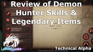 Diablo Immortal Review of Demon Hunter Skills and Legendary Items  Technical Alpha [upl. by Eimiaj25]