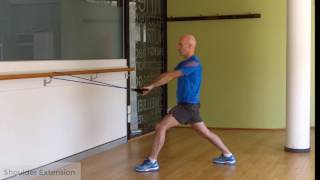 Shoulder Extension with a Resistance Band [upl. by Sldney]