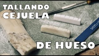 Tallando cejuela de hueso para guitarra eléctrica Epiphone [upl. by Htebaile544]