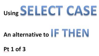 Excel VBA Tips n Tricks 34 Using SELECT CASE instead of IF THEN Pt 1 [upl. by Rexford176]
