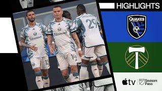 San Jose Earthquakes vs Portland Timbers  Full Match Highlights  June 19 2024 [upl. by Grunenwald]