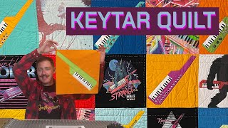 I made a KEYTAR QUILT  Lets Shred  featuring buttons made of buttons [upl. by Darrelle]