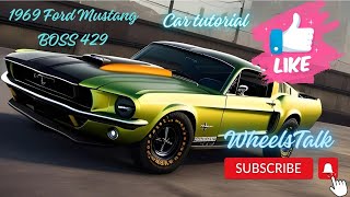 1969 ford mustang boss car tutorial americanmuscle musclecar racingcars sportcars [upl. by Eilyac]