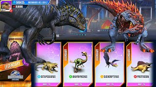 LEGENDARY PACK INDOMINUS REX GEN 2 LV 9999 VS ALPHA 06 GOD  JURASSIC WORL THE GAME [upl. by Waneta]