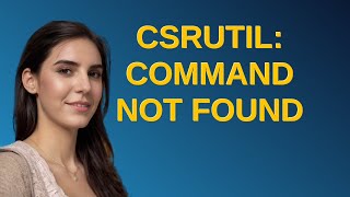 Apple csrutil command not found [upl. by Mlohsihc]