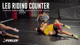 Leg Riding Counter  Purler Wrestling Academy Camps [upl. by Saire]